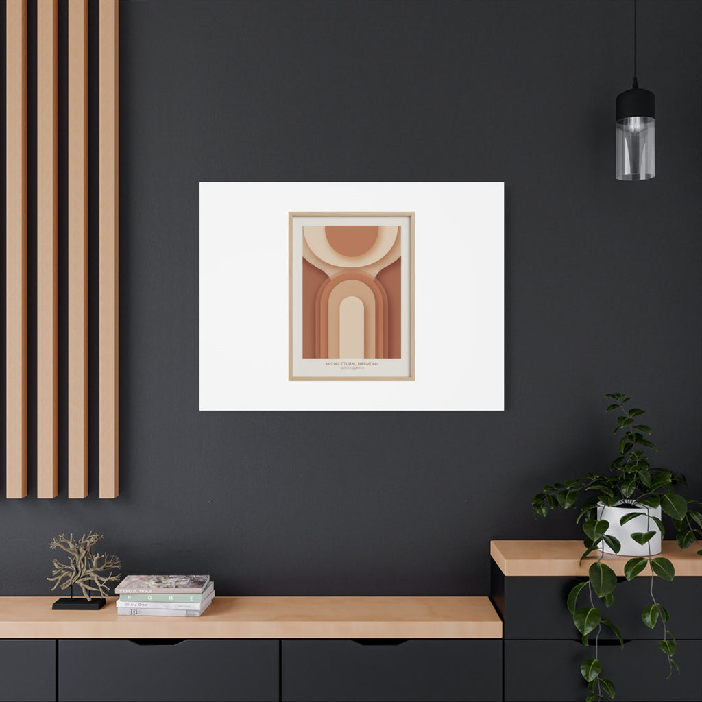Terracotta Arch Abstract Canvas | Earthy Minimal Poster