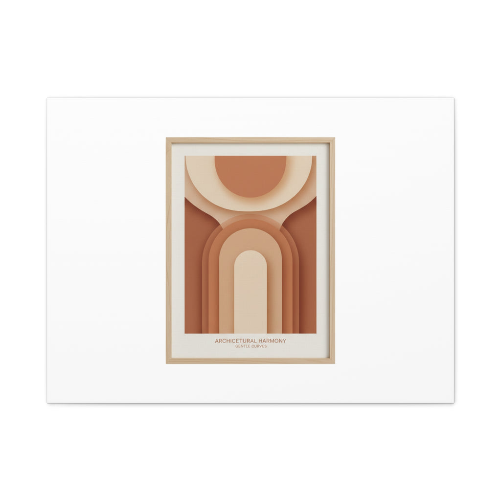 Terracotta Arch Abstract Canvas | Earthy Minimal Poster