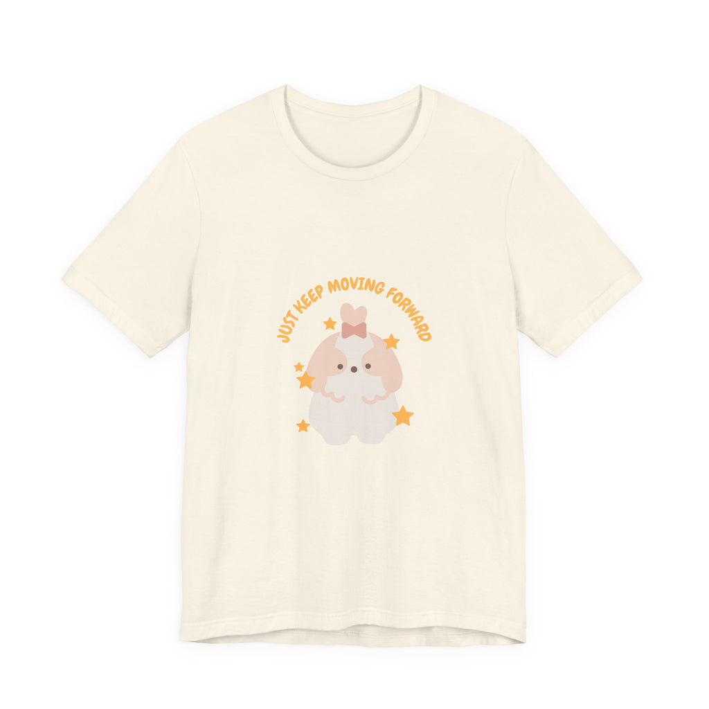 Cute Kawaii Bunny Tee — "Just Keep Moving Forward" Graphic T-Shirt
