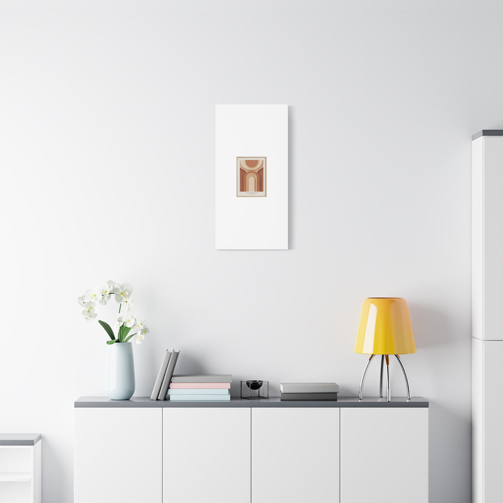 Terracotta Arch Abstract Canvas | Earthy Minimal Poster