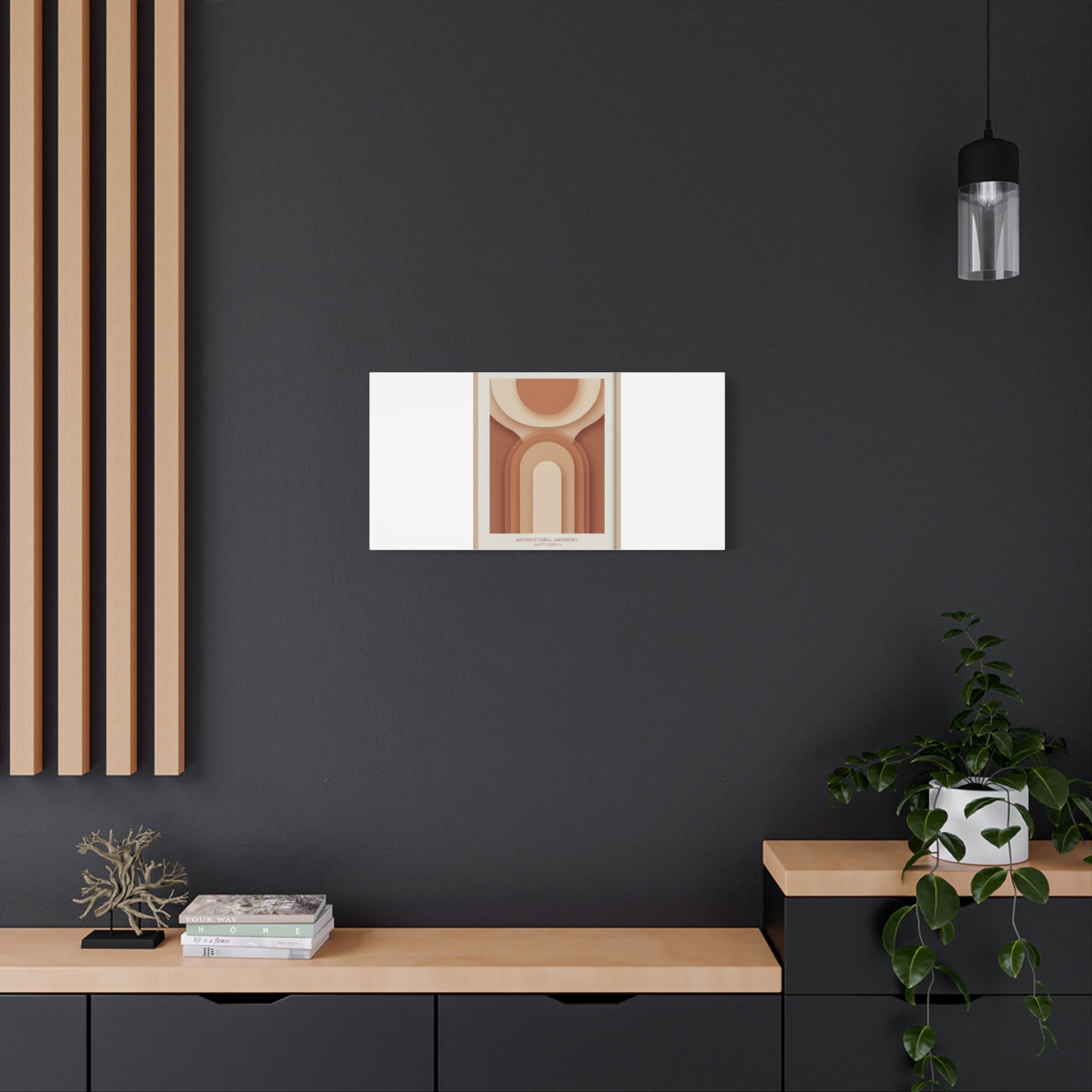 Terracotta Arch Abstract Canvas | Earthy Minimal Poster