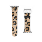 Leopard Print Silicone Watch Band — Beige Animal Pattern Apple/Smartwatch Strap