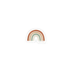 Neutral Rainbow Sticker | Muted Boho Arc, Terracotta Sage Pastel Vinyl