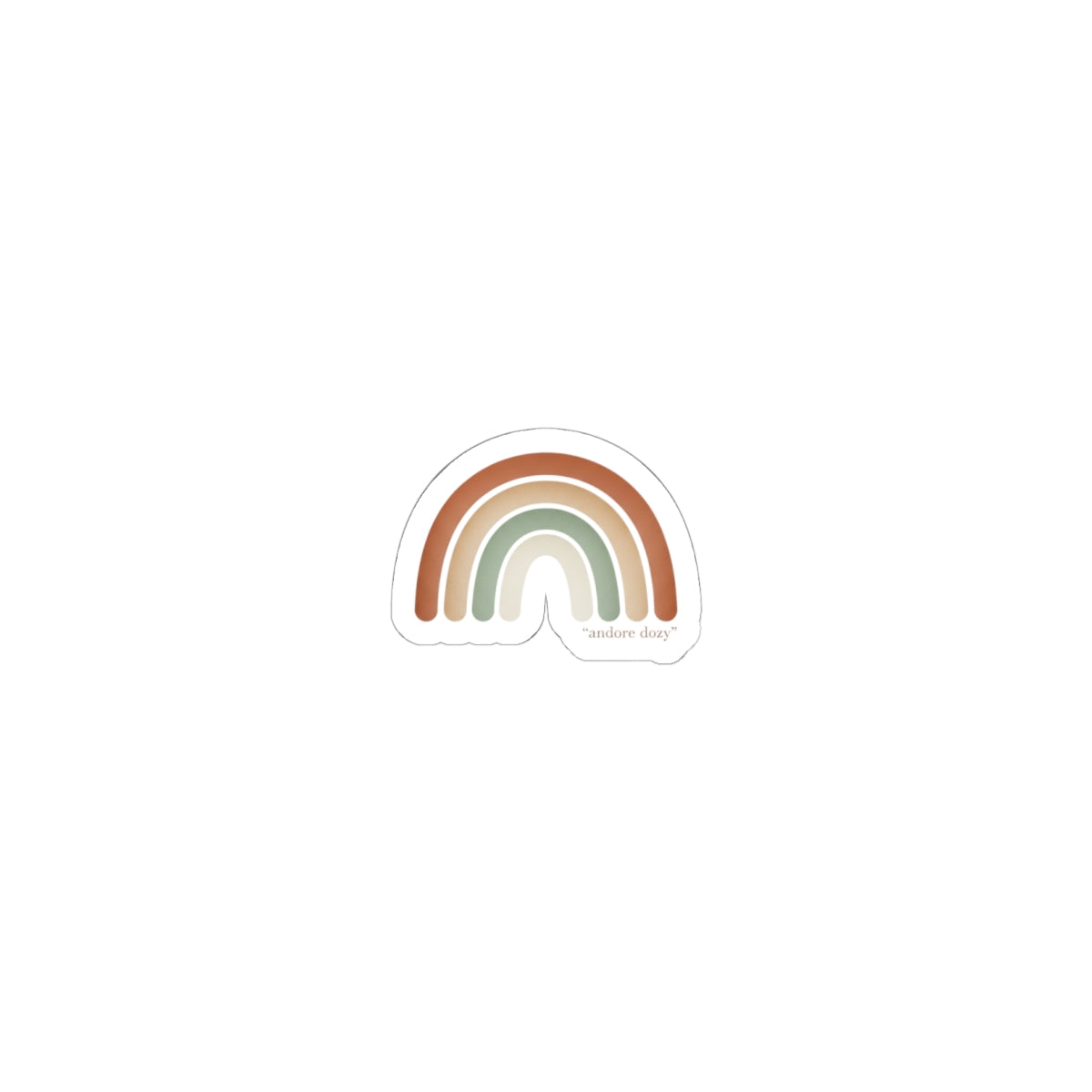 Neutral Rainbow Sticker | Muted Boho Arc, Terracotta Sage Pastel Vinyl