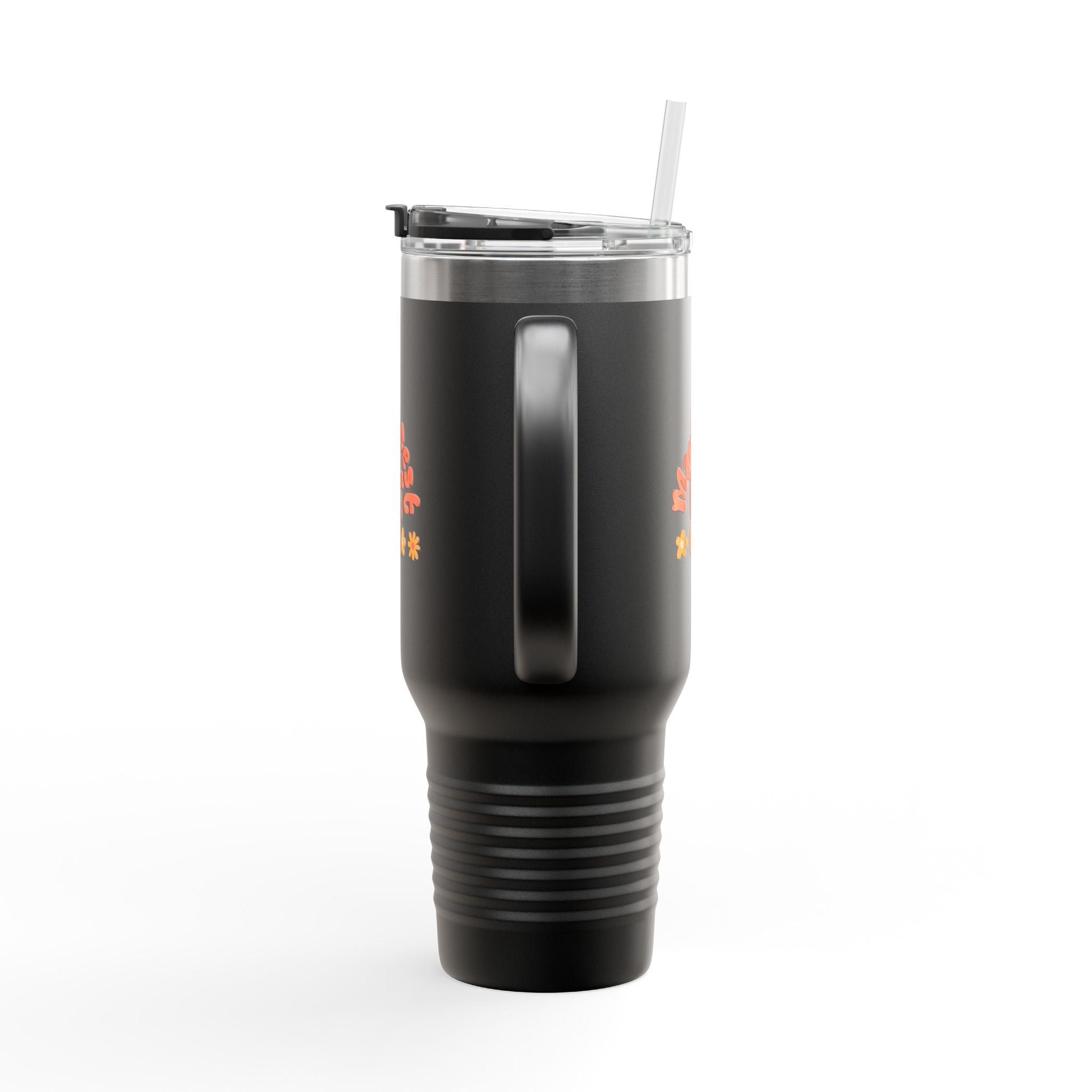 Insulated Travel Mug — "Manifest It" 40oz Tumbler with Lid & Straw