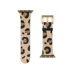 Leopard Print Silicone Watch Band — Beige Animal Pattern Apple/Smartwatch Strap