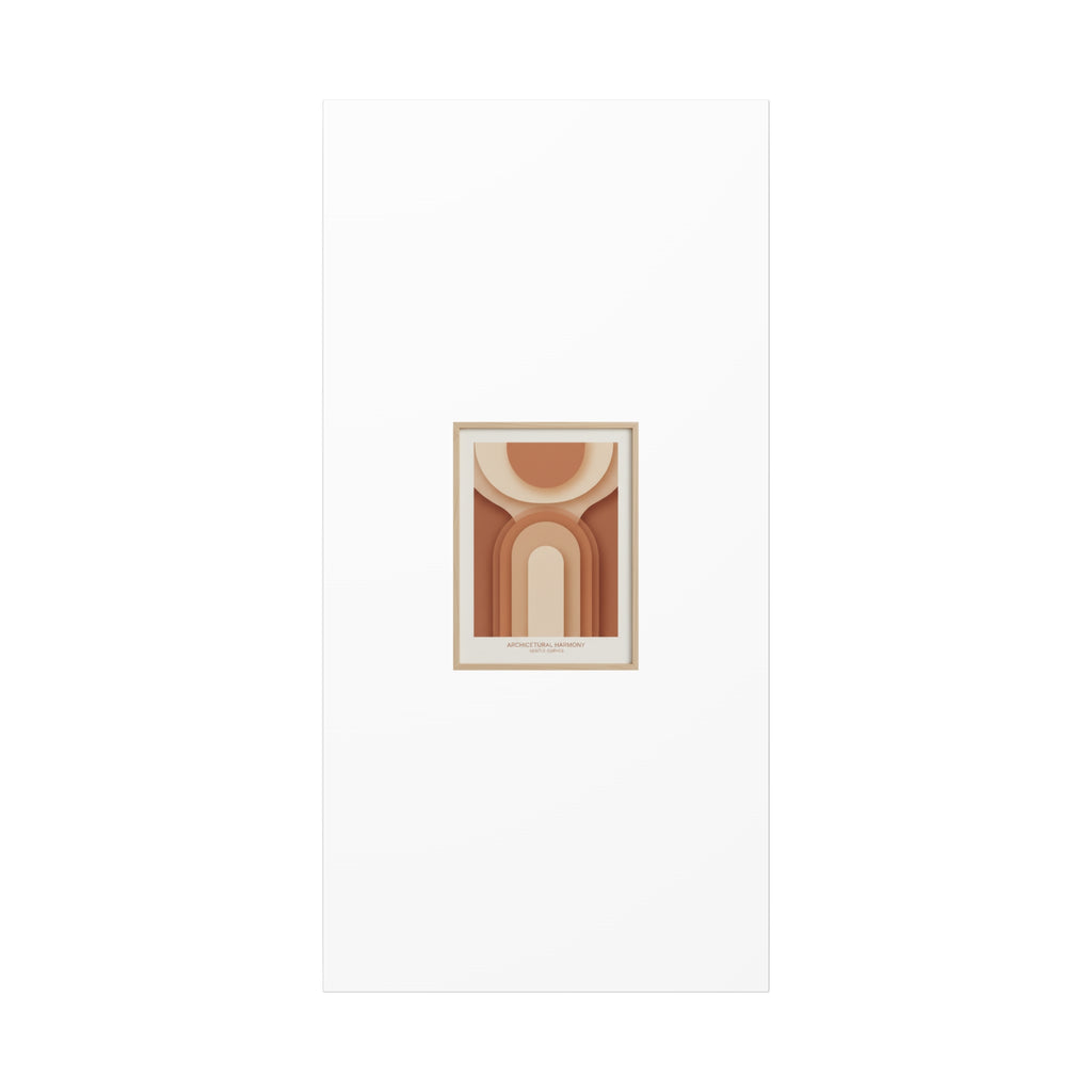 Terracotta Arch Abstract Canvas | Earthy Minimal Poster