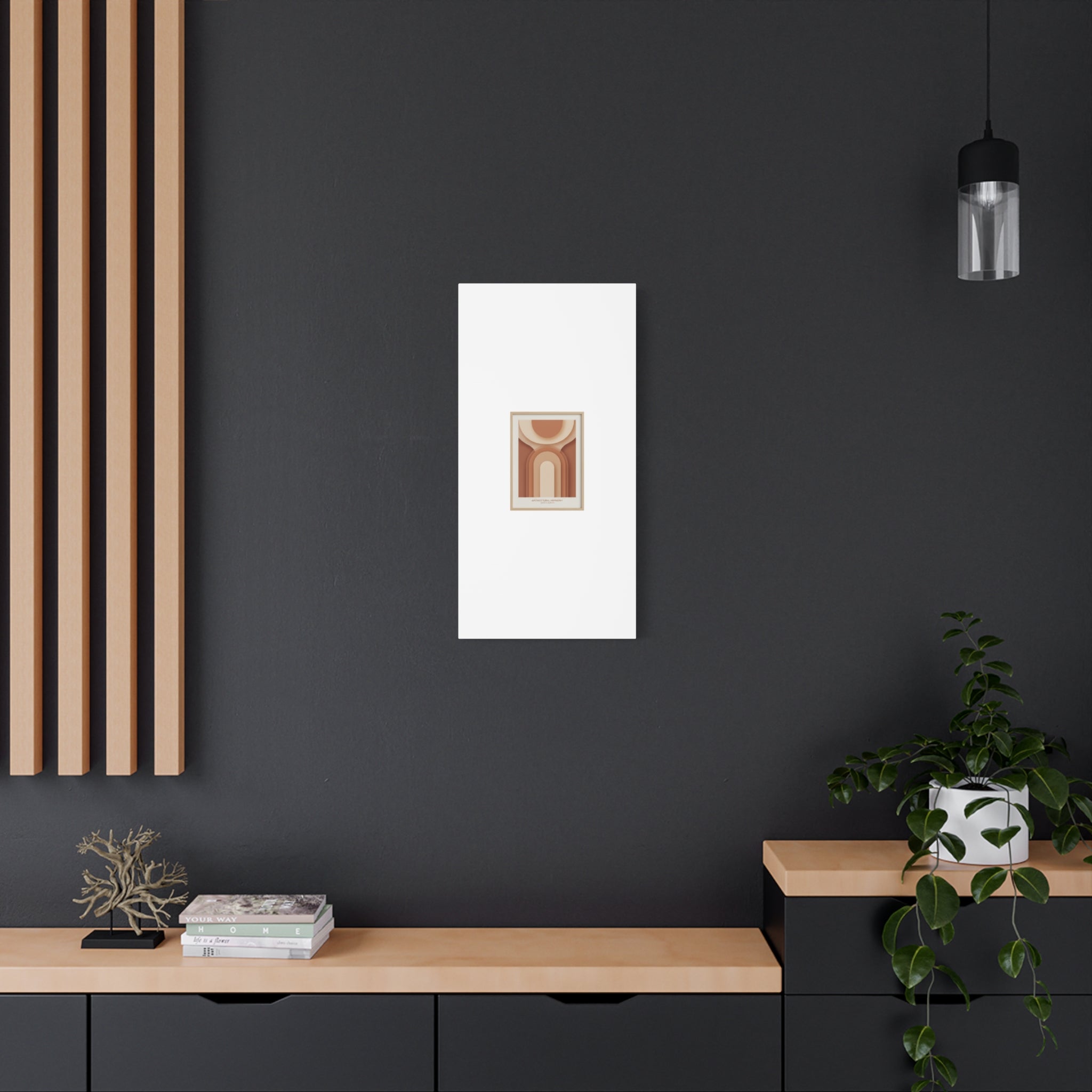 Terracotta Arch Abstract Canvas | Earthy Minimal Poster