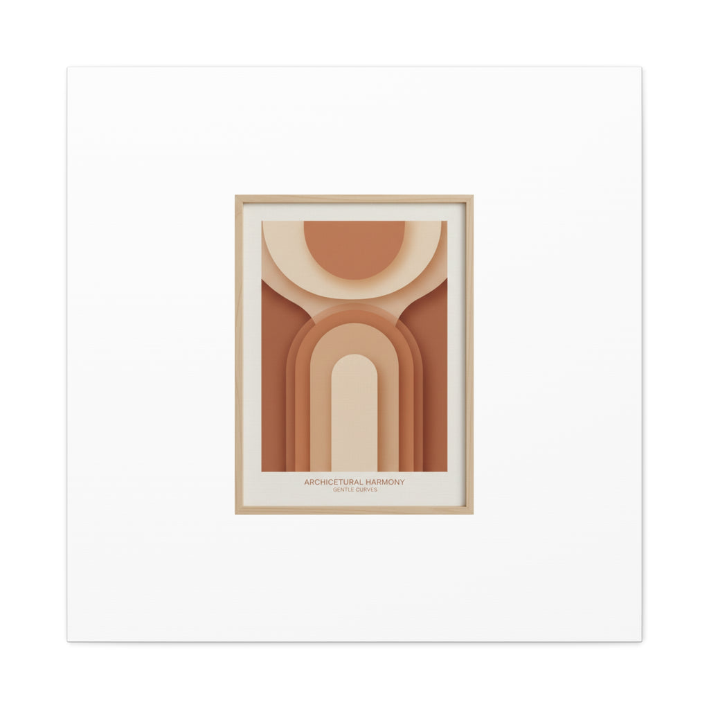 Terracotta Arch Abstract Canvas | Earthy Minimal Poster