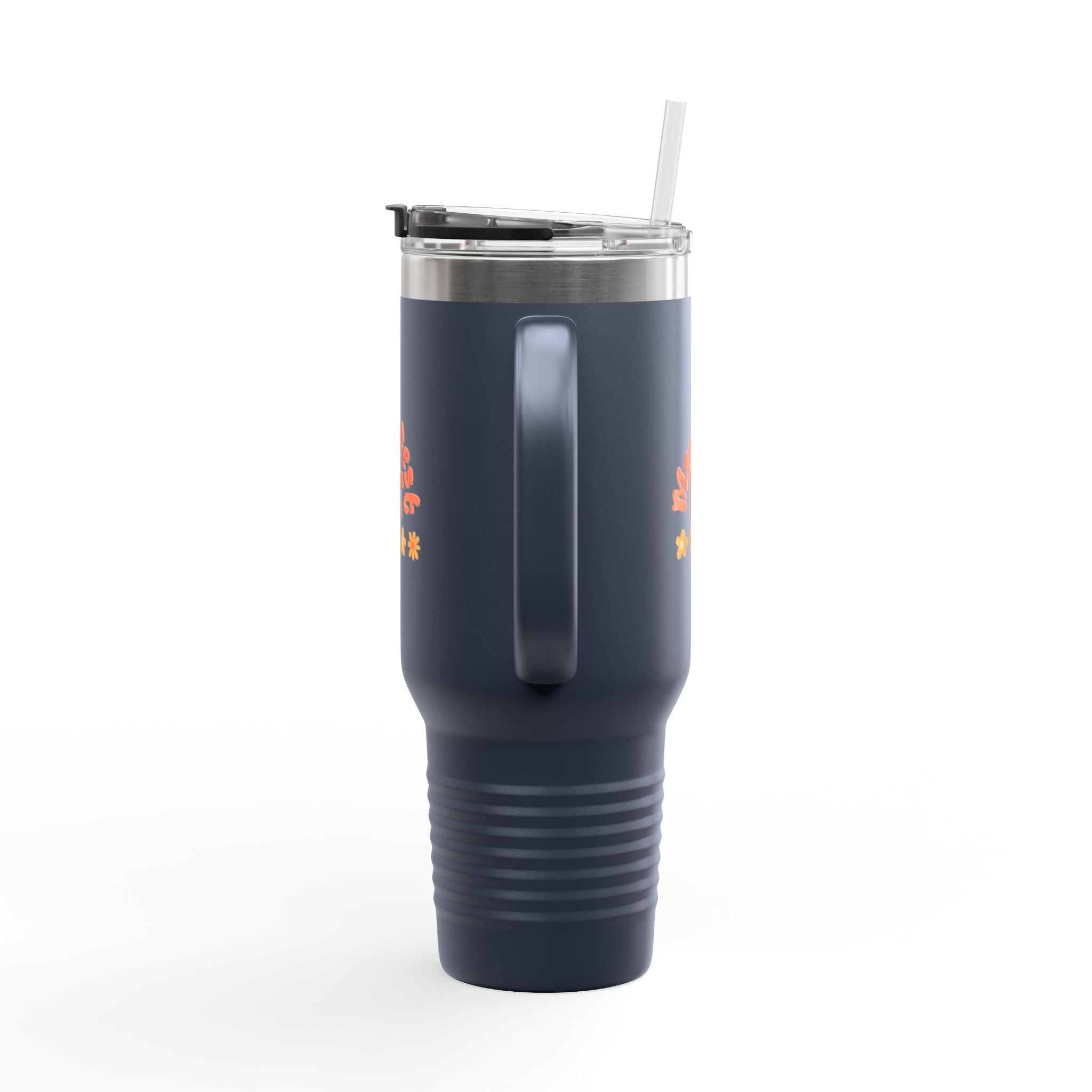 Insulated Travel Mug — "Manifest It" 40oz Tumbler with Lid & Straw