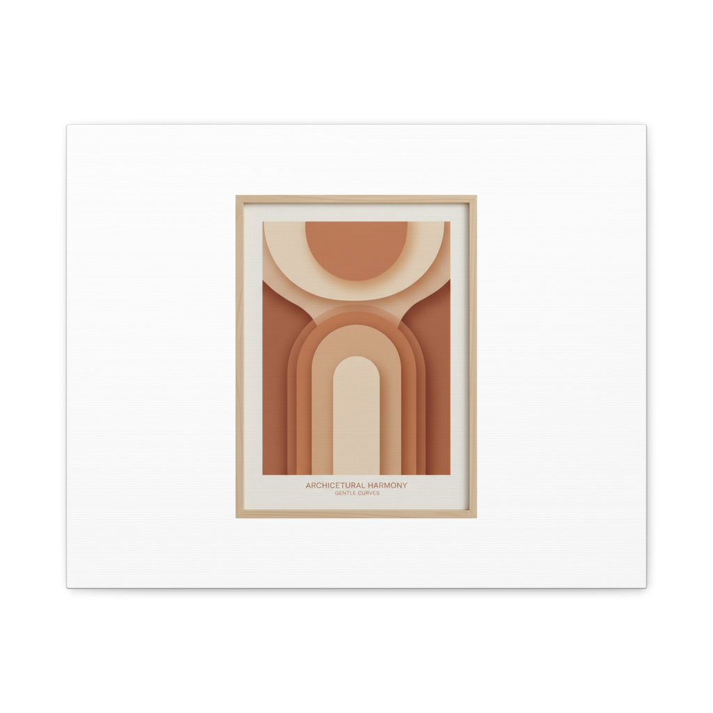 Terracotta Arch Abstract Canvas | Earthy Minimal Poster