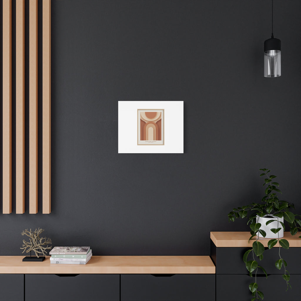 Terracotta Arch Abstract Canvas | Earthy Minimal Poster