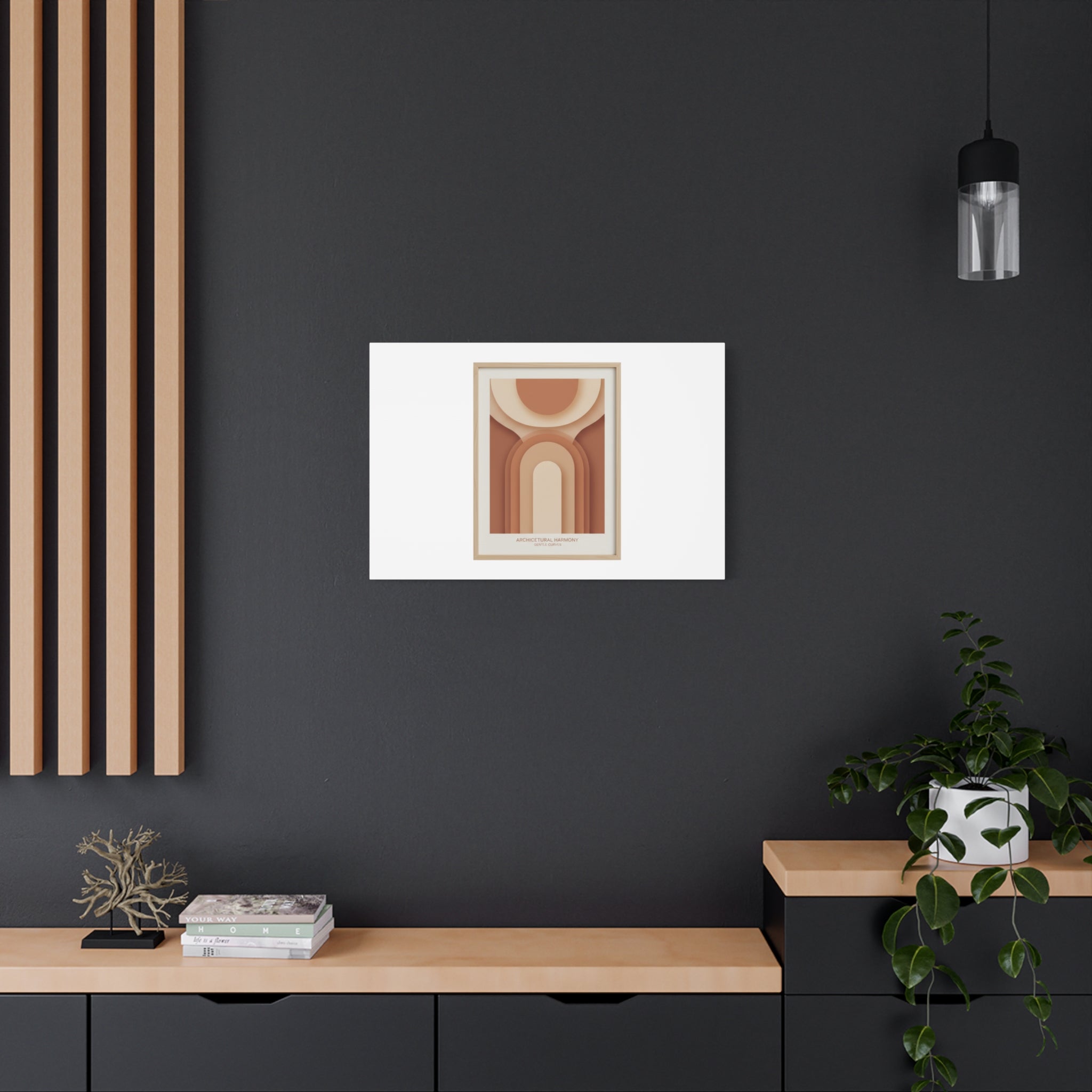 Terracotta Arch Abstract Canvas | Earthy Minimal Poster