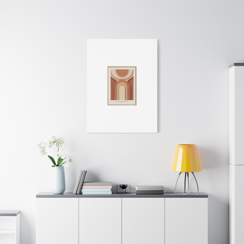 Terracotta Arch Abstract Canvas | Earthy Minimal Poster