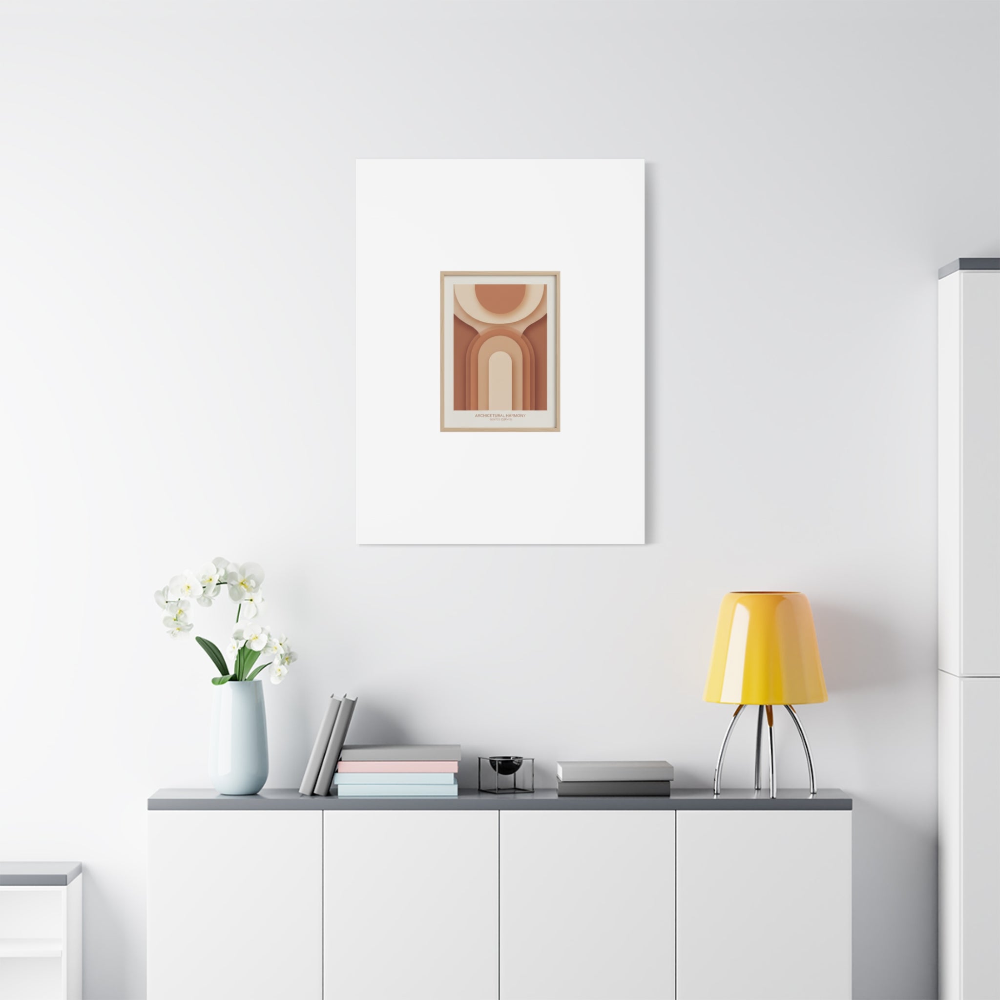 Terracotta Arch Abstract Canvas | Earthy Minimal Poster