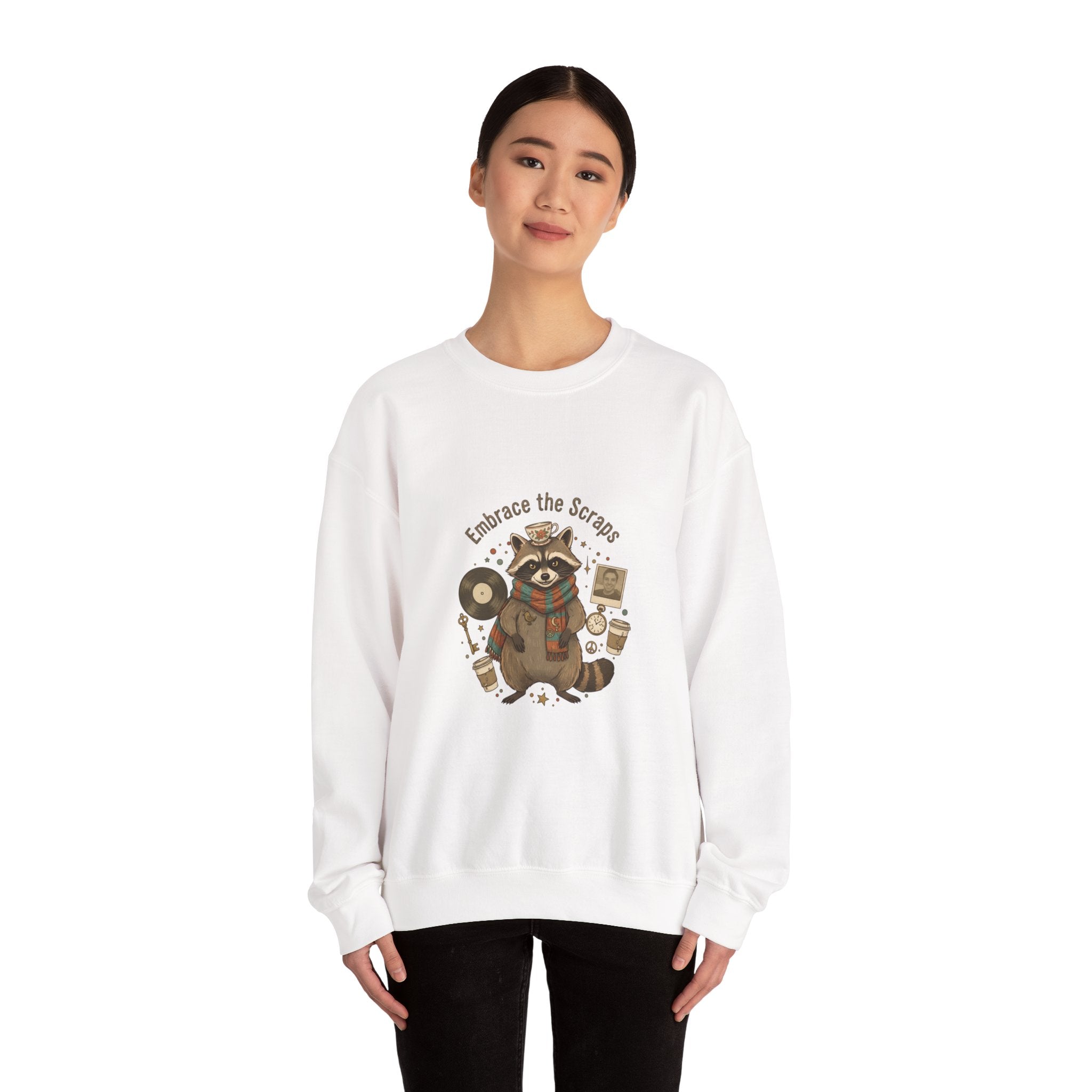 Embrace the Scraps Raccoon Sweatshirt | Scavenger Chic, possum design