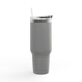 40oz Insulated Travel Mug — “The Adventure Begins” Mountain Stainless Tumbler