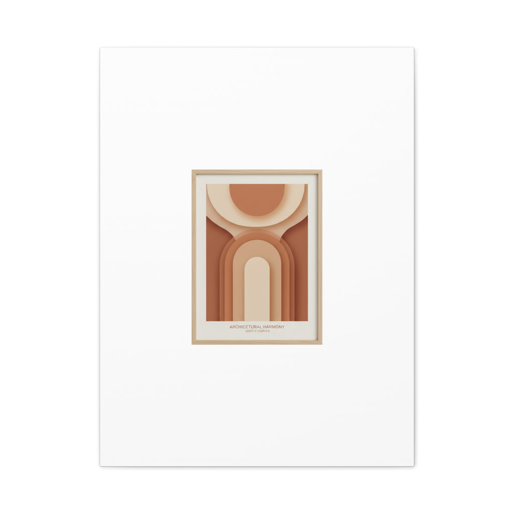 Terracotta Arch Abstract Canvas | Earthy Minimal Poster