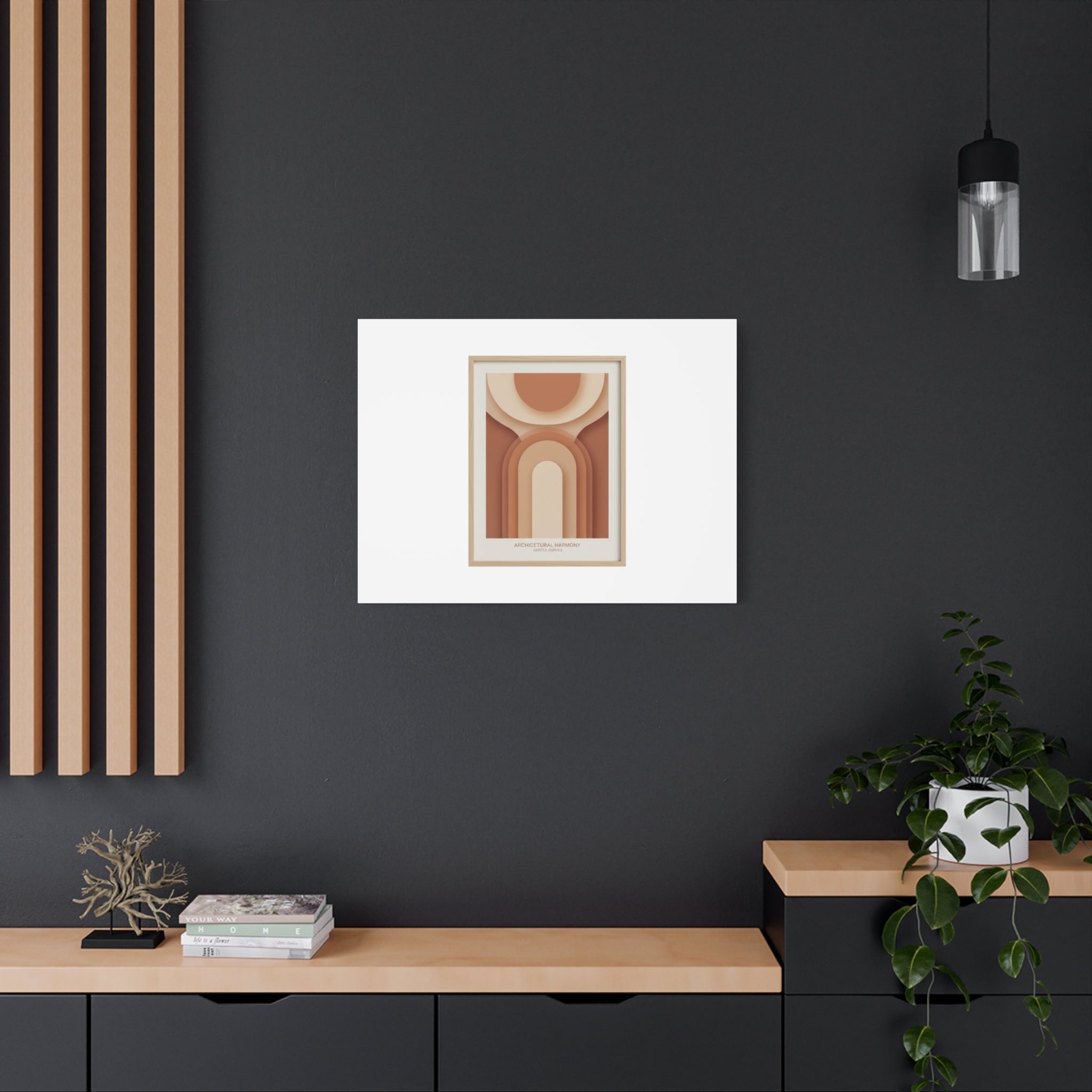 Terracotta Arch Abstract Canvas | Earthy Minimal Poster