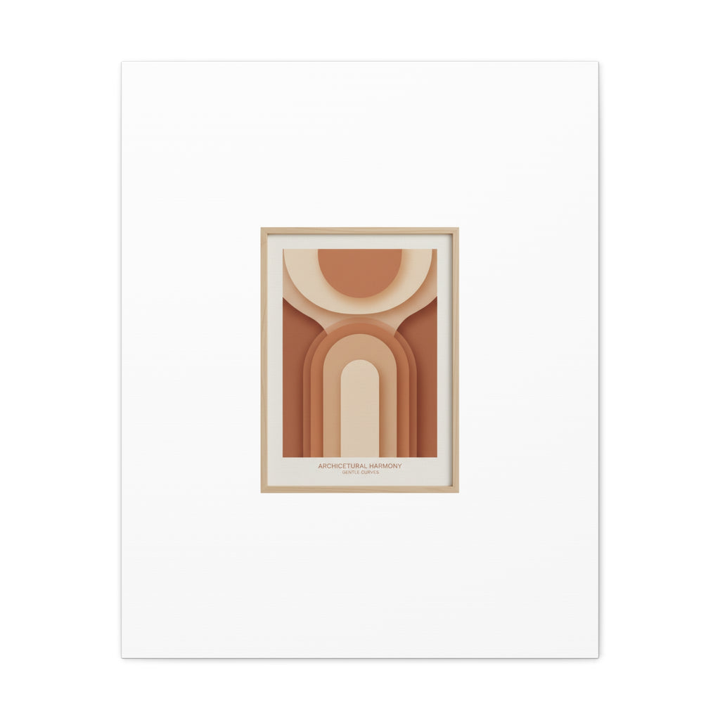 Terracotta Arch Abstract Canvas | Earthy Minimal Poster