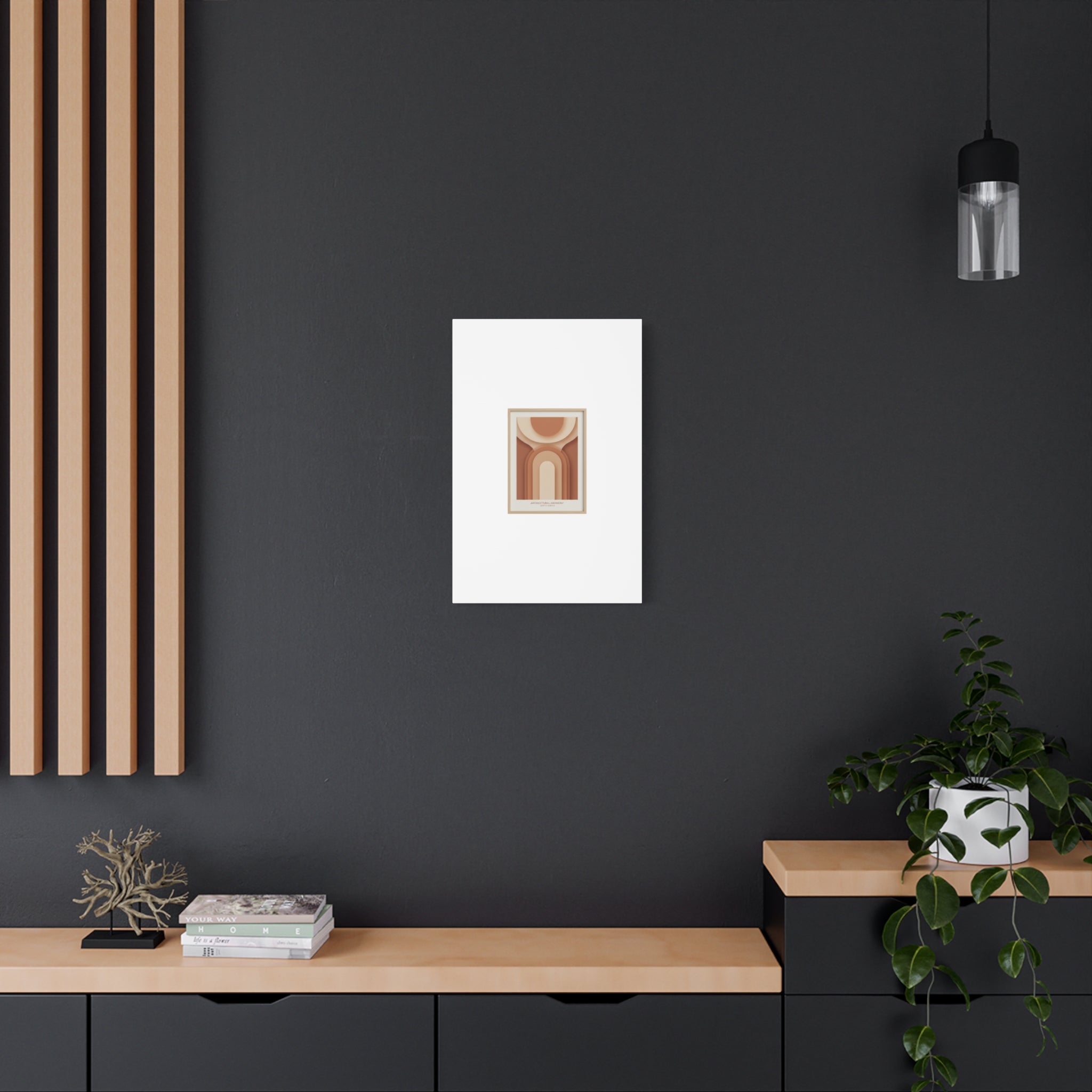 Terracotta Arch Abstract Canvas | Earthy Minimal Poster