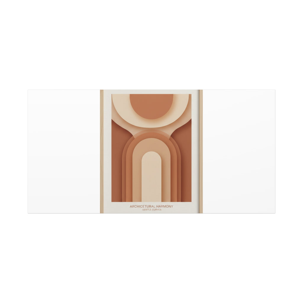 Terracotta Arch Abstract Canvas | Earthy Minimal Poster