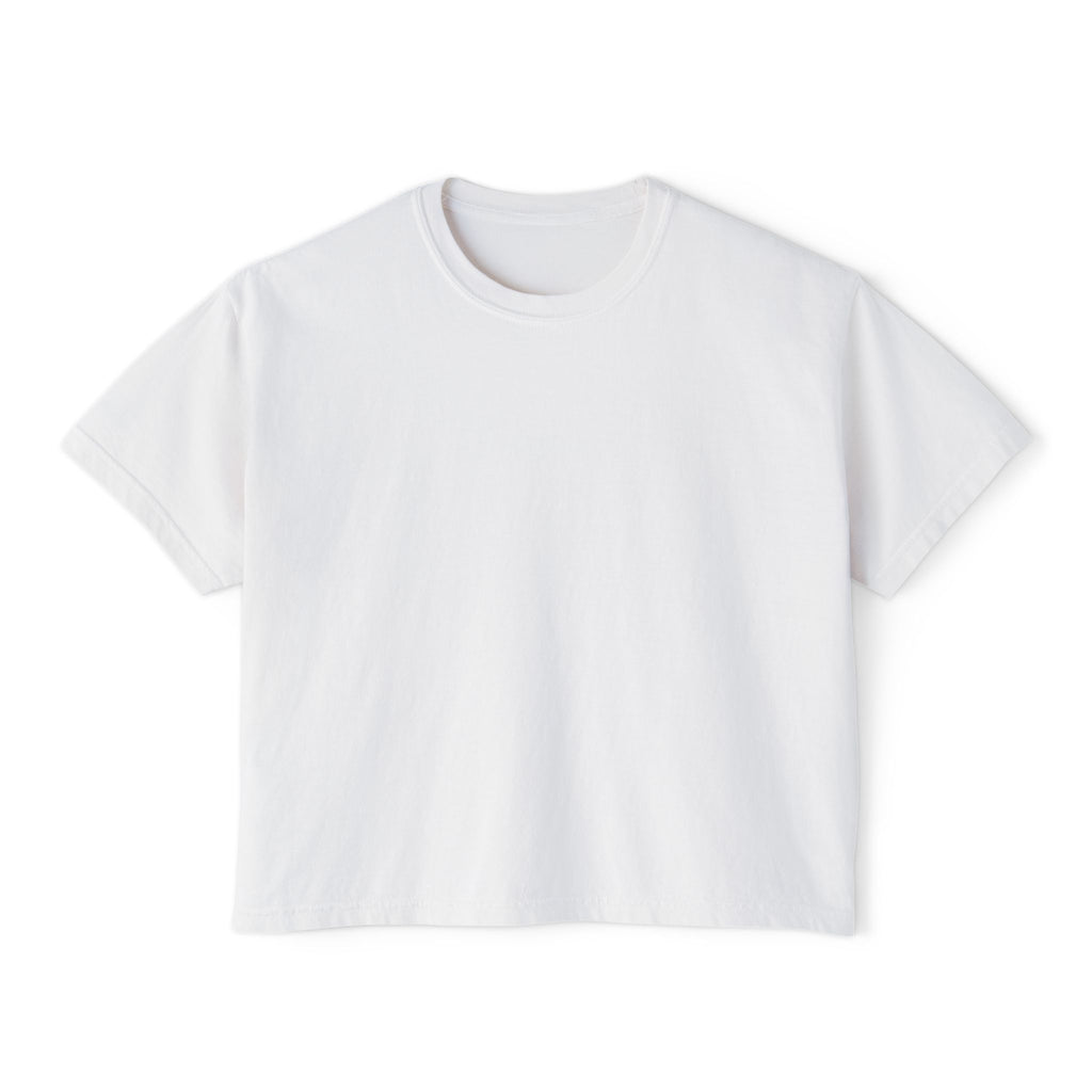 Summer Vibes Boxy Tee – Pastel Abstract Back Graphic
