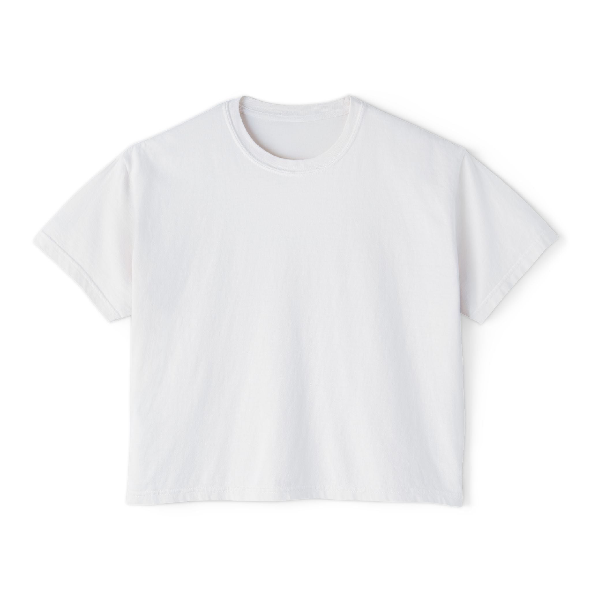 Summer Vibes Boxy Tee – Pastel Abstract Back Graphic