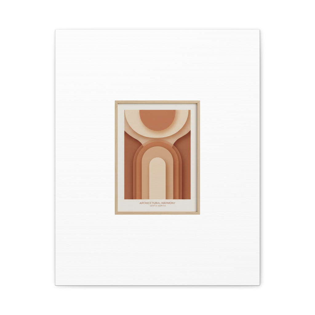 Terracotta Arch Abstract Canvas | Earthy Minimal Poster