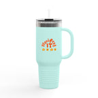 Insulated Travel Mug — "Manifest It" 40oz Tumbler with Lid & Straw