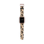 Leopard Print Silicone Watch Band — Beige Animal Pattern Apple/Smartwatch Strap
