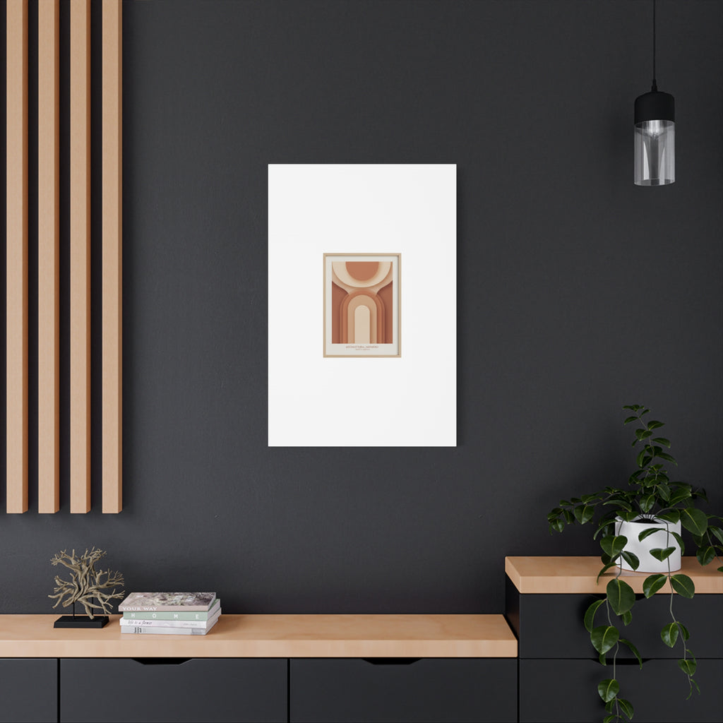 Terracotta Arch Abstract Canvas | Earthy Minimal Poster