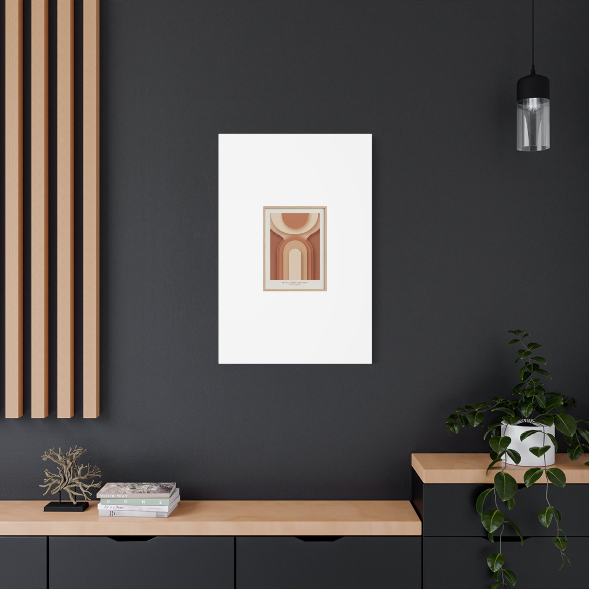 Terracotta Arch Abstract Canvas | Earthy Minimal Poster