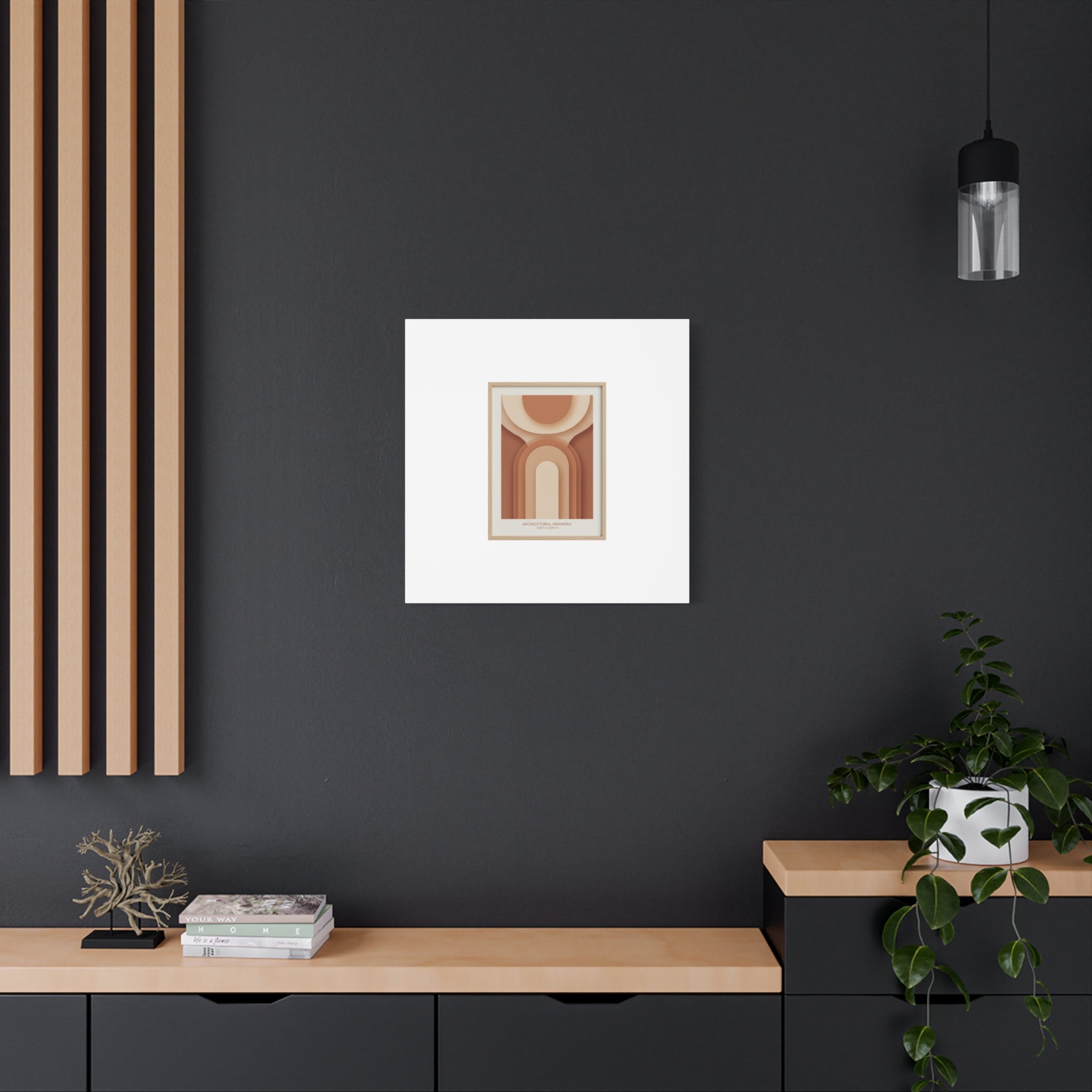 Terracotta Arch Abstract Canvas | Earthy Minimal Poster