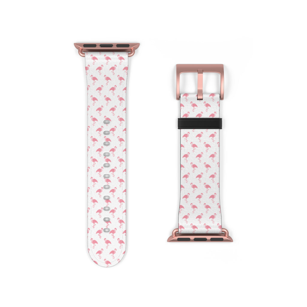 Pink Flamingo Pattern Watch Band — Cute Tropical Apple Watch Strap