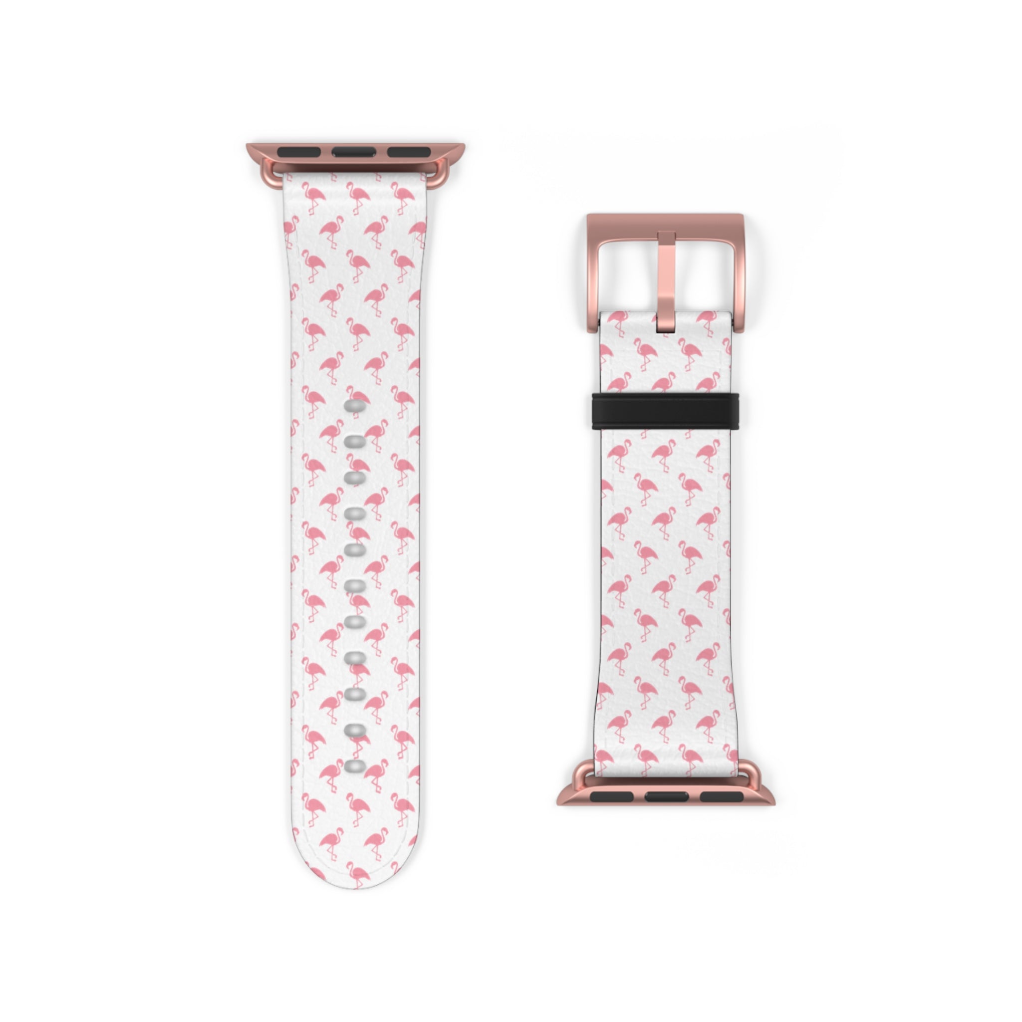 Pink Flamingo Pattern Watch Band — Cute Tropical Apple Watch Strap