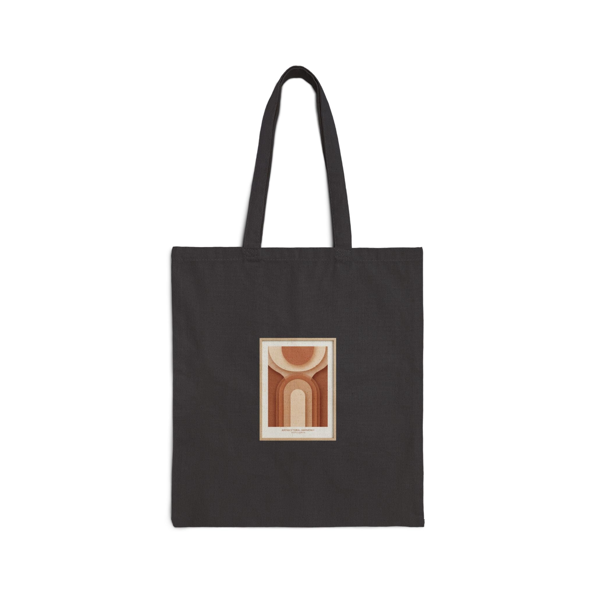 Terracotta Abstract Arch Tote | clay tone art, warm neutral shapes