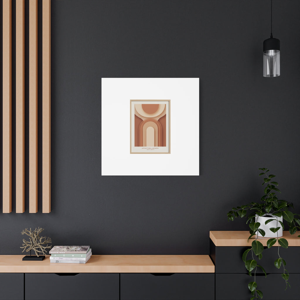 Terracotta Arch Abstract Canvas | Earthy Minimal Poster