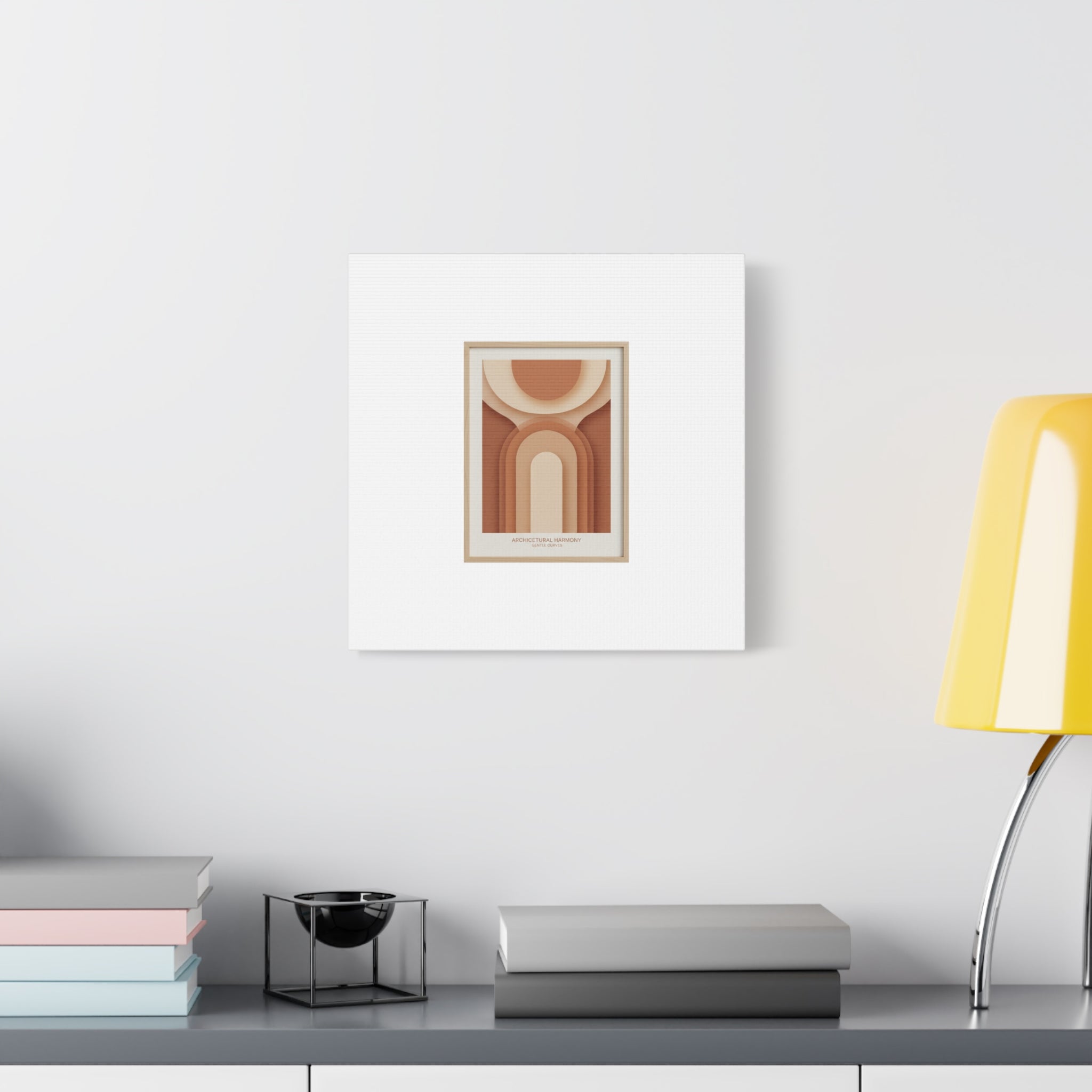Terracotta Arch Abstract Canvas | Earthy Minimal Poster