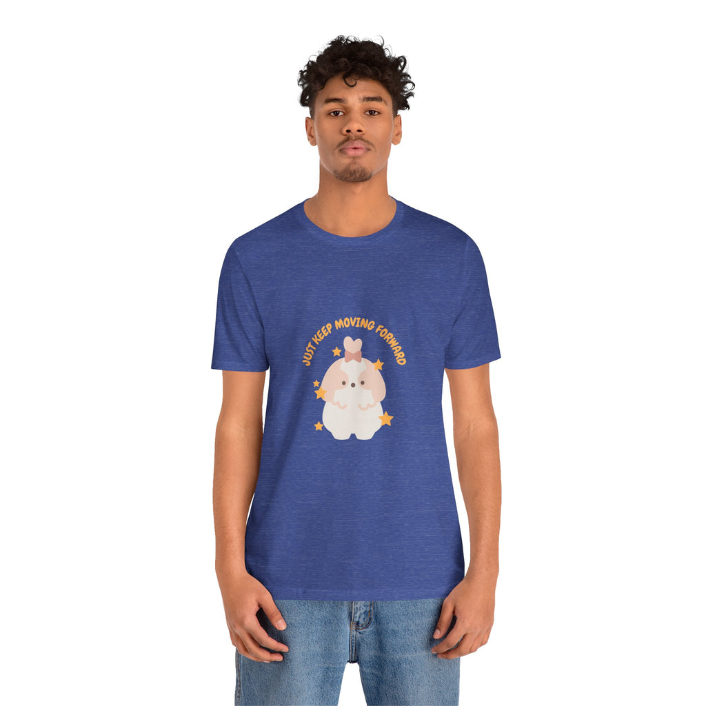 Cute Kawaii Bunny Tee — "Just Keep Moving Forward" Graphic T-Shirt