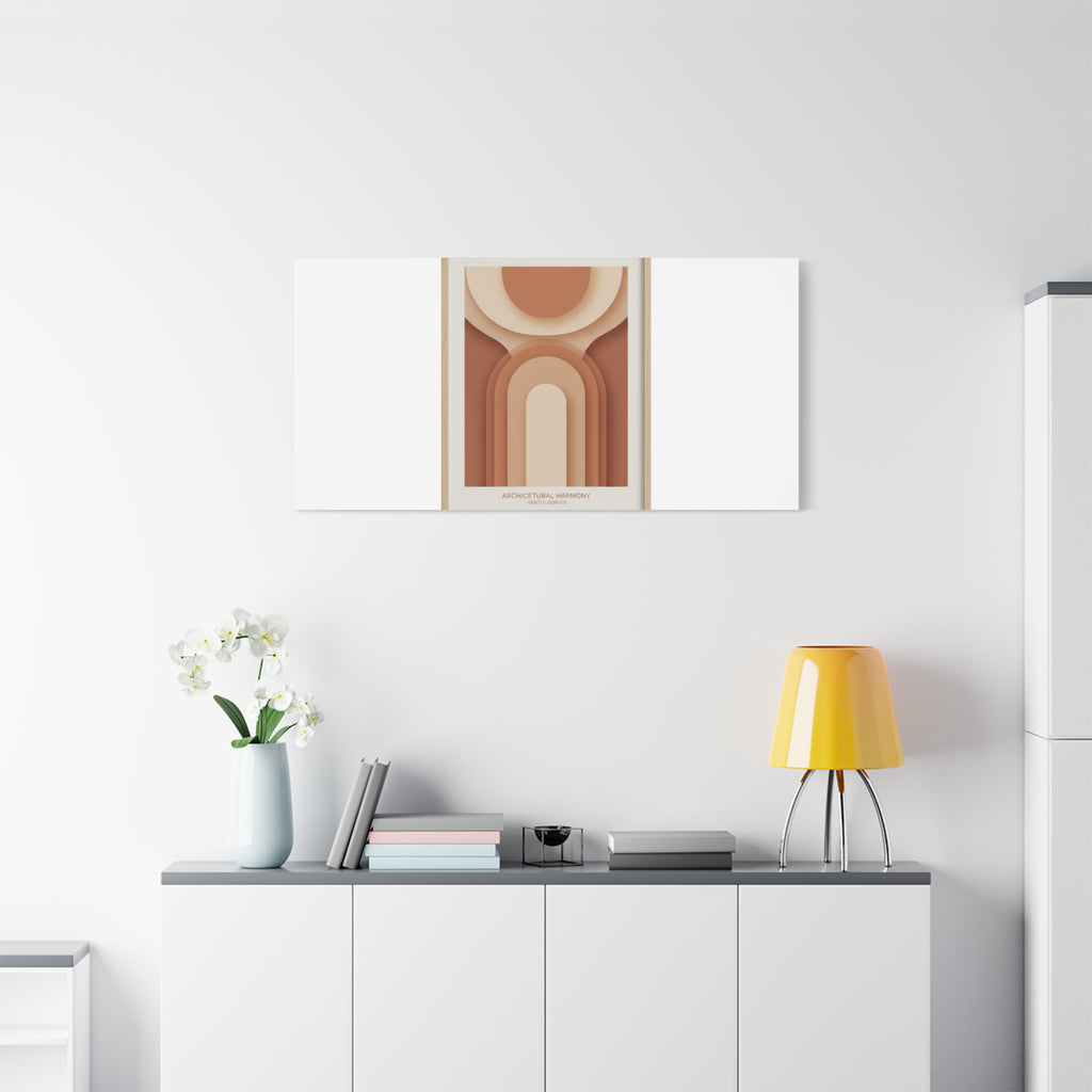 Terracotta Arch Abstract Canvas | Earthy Minimal Poster