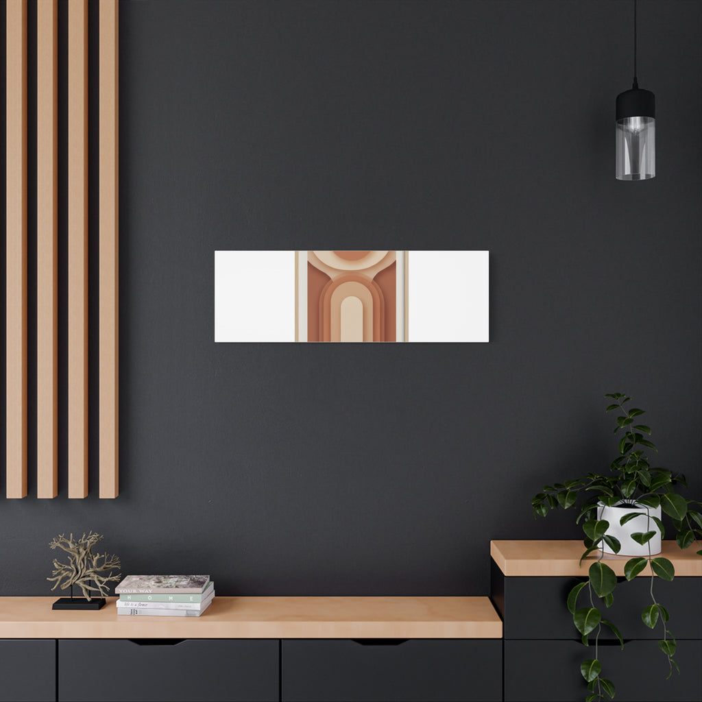 Terracotta Arch Abstract Canvas | Earthy Minimal Poster
