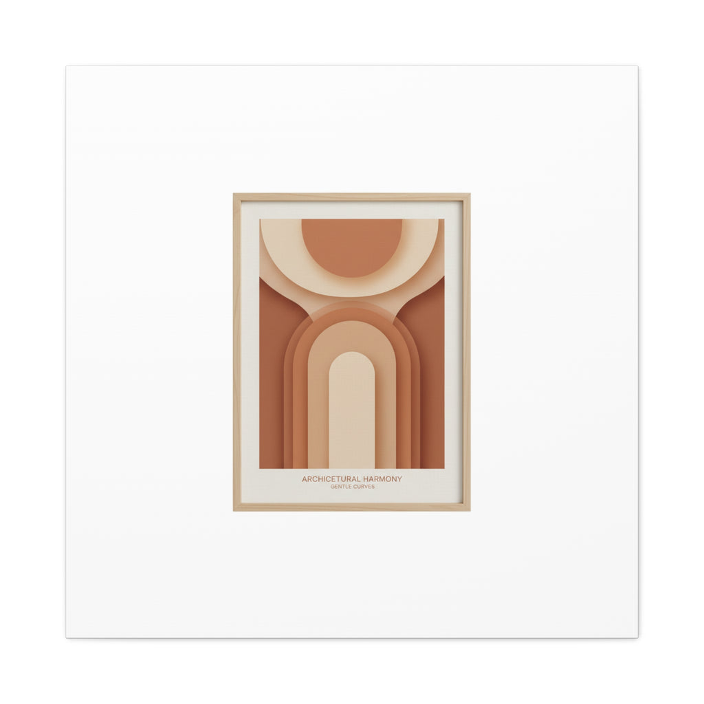 Terracotta Arch Abstract Canvas | Earthy Minimal Poster