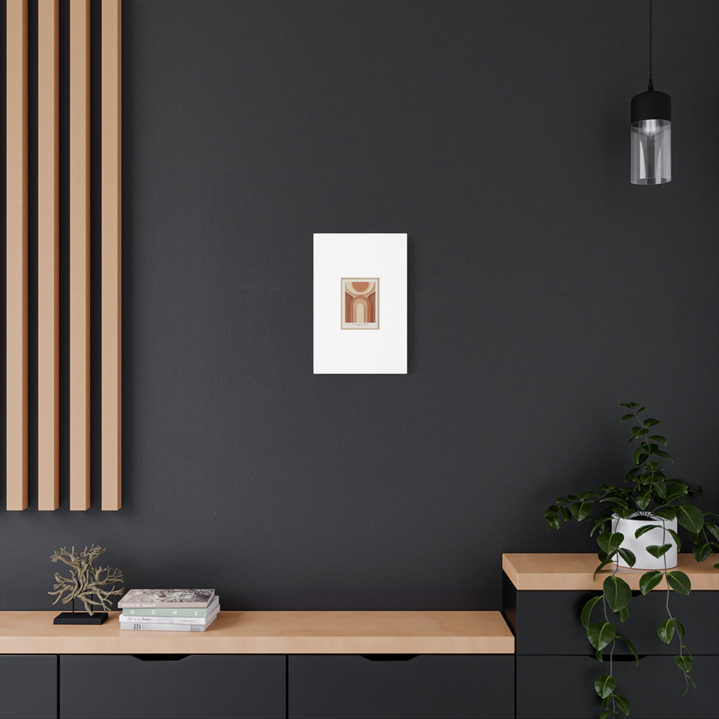 Terracotta Arch Abstract Canvas | Earthy Minimal Poster