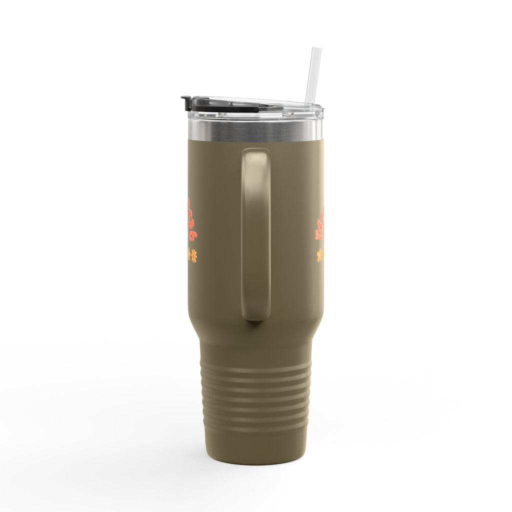 Insulated Travel Mug — "Manifest It" 40oz Tumbler with Lid & Straw