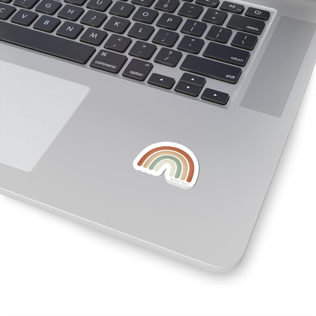Neutral Rainbow Sticker | Muted Boho Arc, Terracotta Sage Pastel Vinyl
