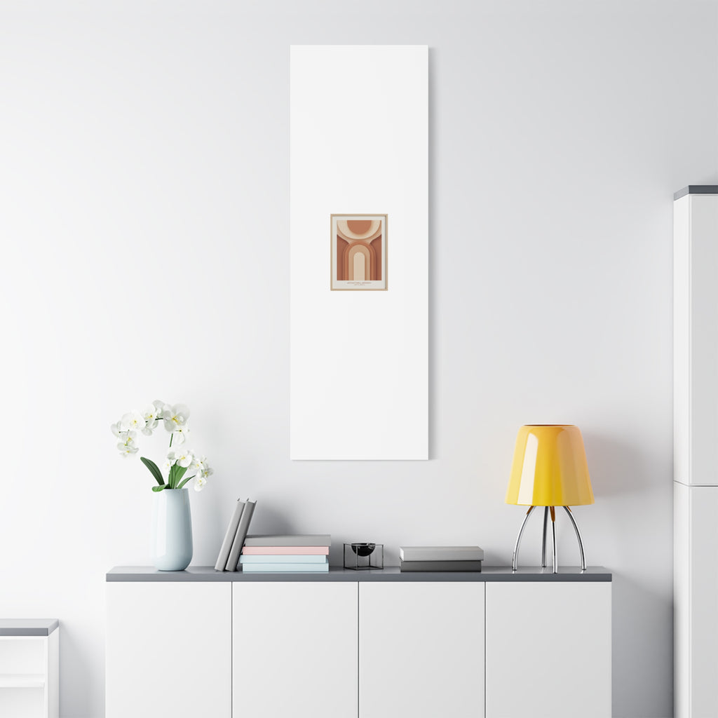 Terracotta Arch Abstract Canvas | Earthy Minimal Poster