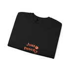 Just Peachy Crewneck Sweatshirt — Cute Peach Graphic Pullover