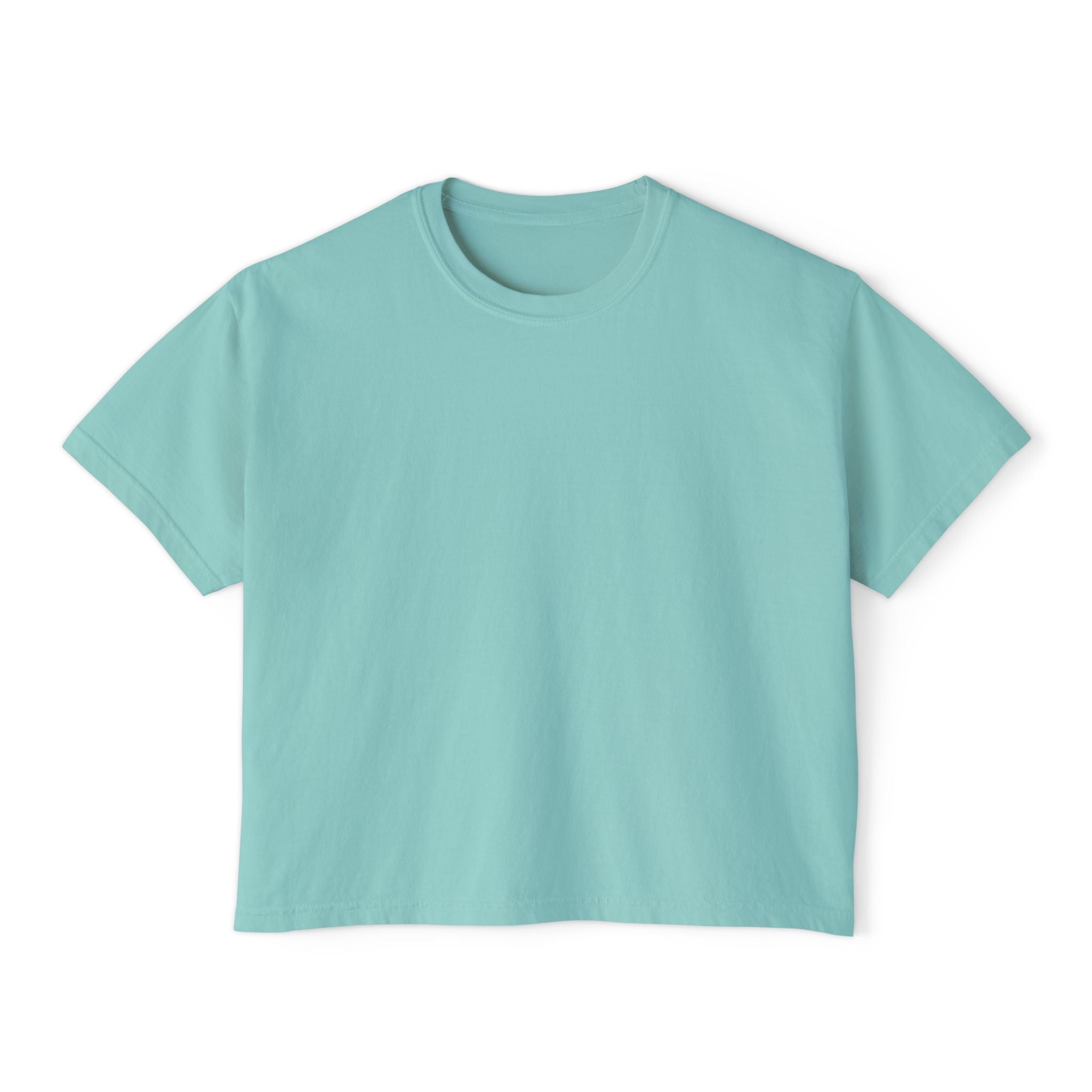 Summer Vibes Boxy Tee – Pastel Abstract Back Graphic