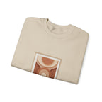 Terracotta Arch Abstract Sweatshirt | warm neutral shapes, clay tone art